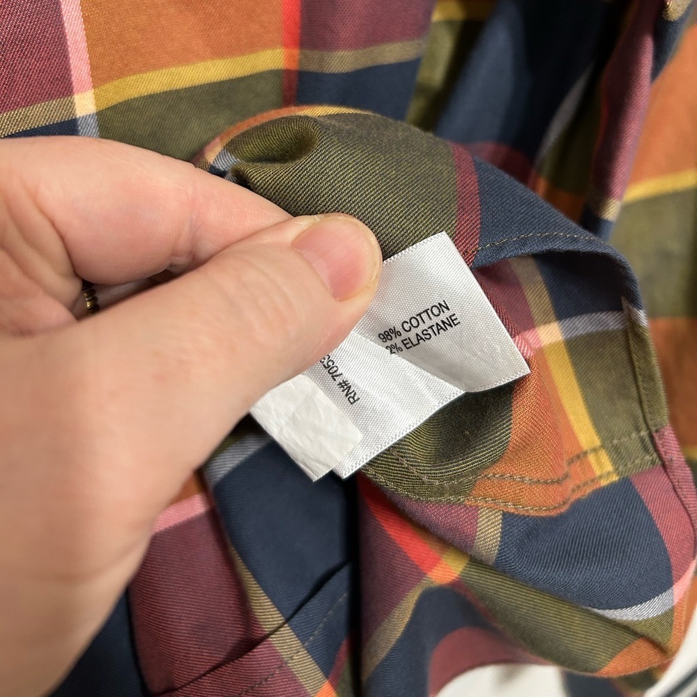 Orvis Wrinkle Free Classic Fit Tartan Plaid Button Down Shirt Mens Size Large - Picture 8 of 9